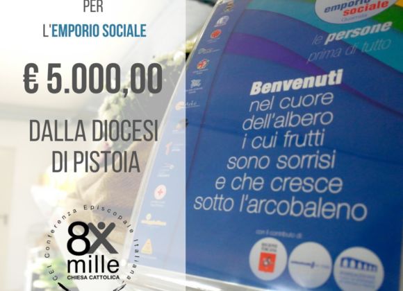 5.000 euro per l’Emporio Sociale dalla Diocesi di Pistoia